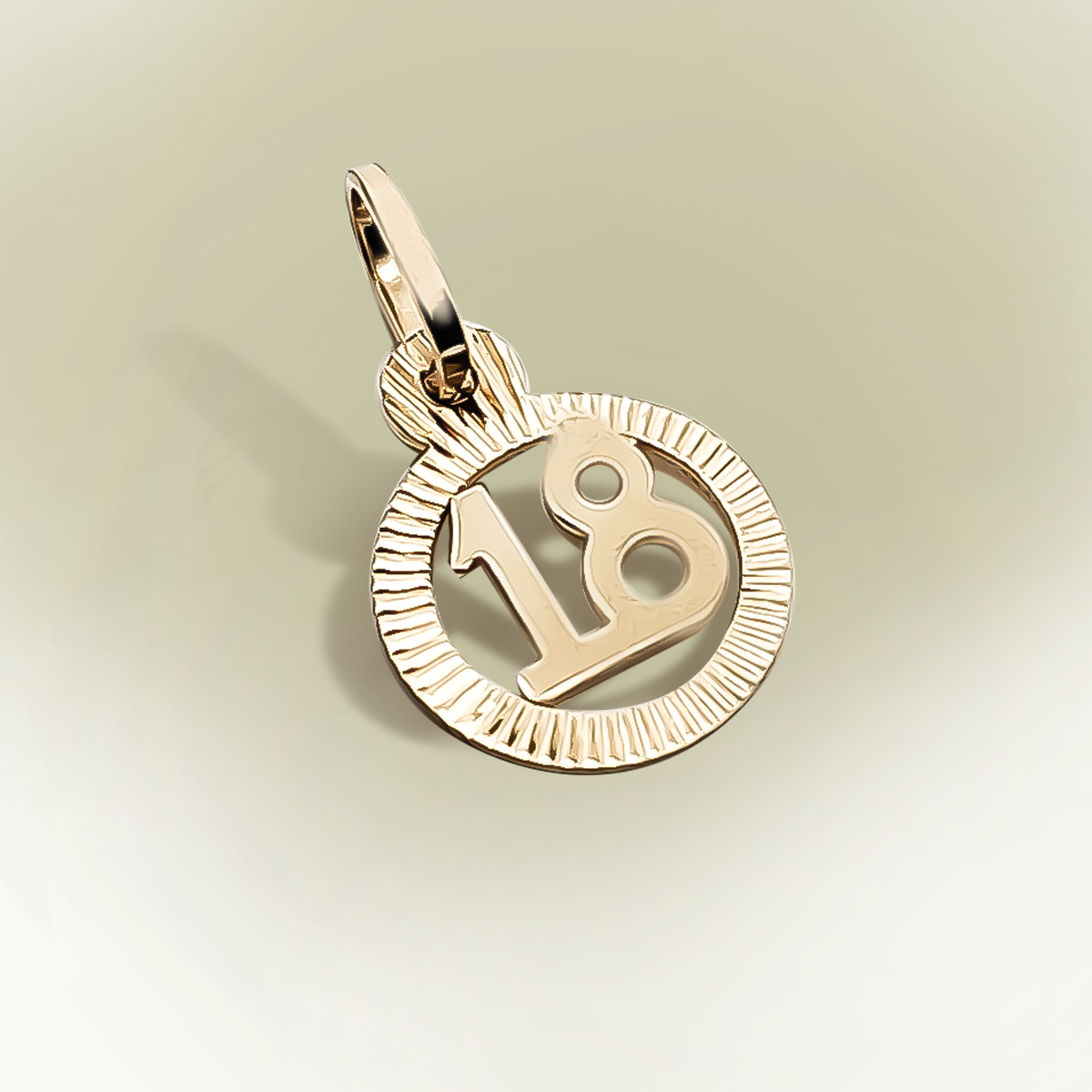 10mm 18th Birthday Charm 9ct Yellow Gold