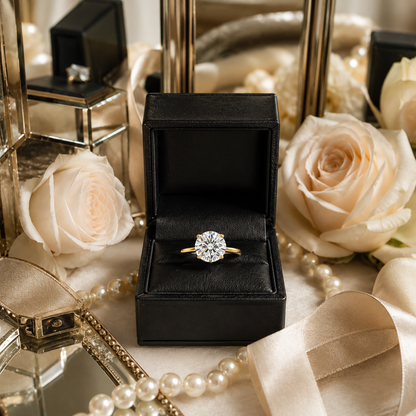 9ct Yellow Gold 1.432ct Natural Diamond Solitaire Ring