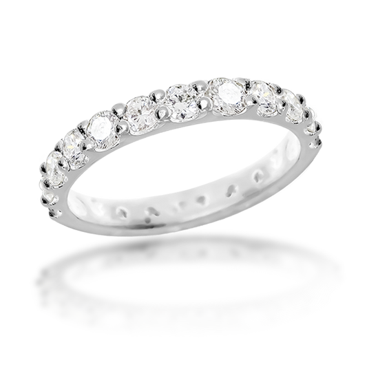 1.23ct Lab-Grown Diamond Eternity Band in 9ct White Gold