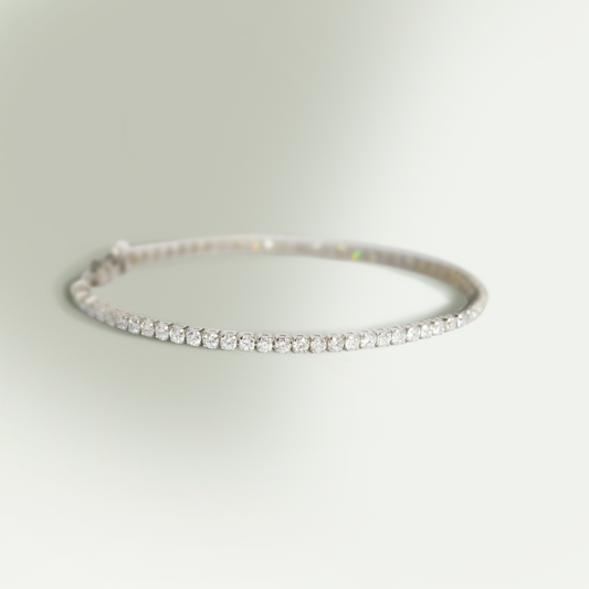 3.00ct Lab-Grown Diamond Eternity Tennis Bracelet in 9ct White Gold