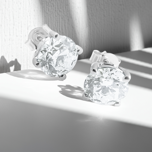 SALE: 0.50ct Lab-Grown Diamond Solitaire Studs in 9ct White Gold