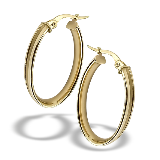 25mm Hoop Earrings in 9ct Yellow Gold