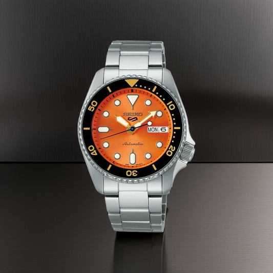 Seiko 5 Sports SKX Midi Orange Watch - SRPK35K1