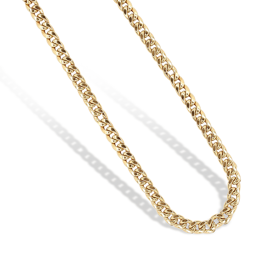 8mm Curb Link Necklace & Bracelet set in 9ct Yellow Gold