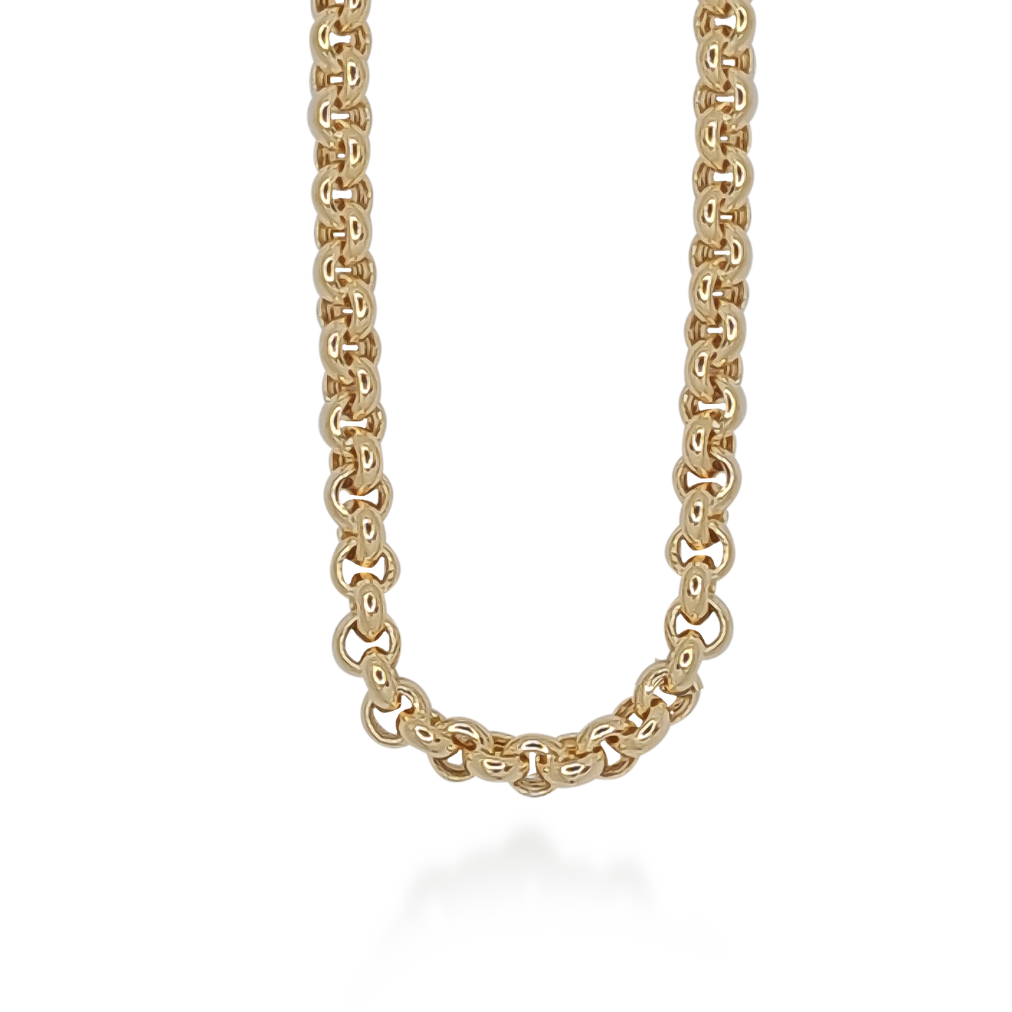 Belcher Link Necklace & Bracelet set in 9ct Yellow Gold