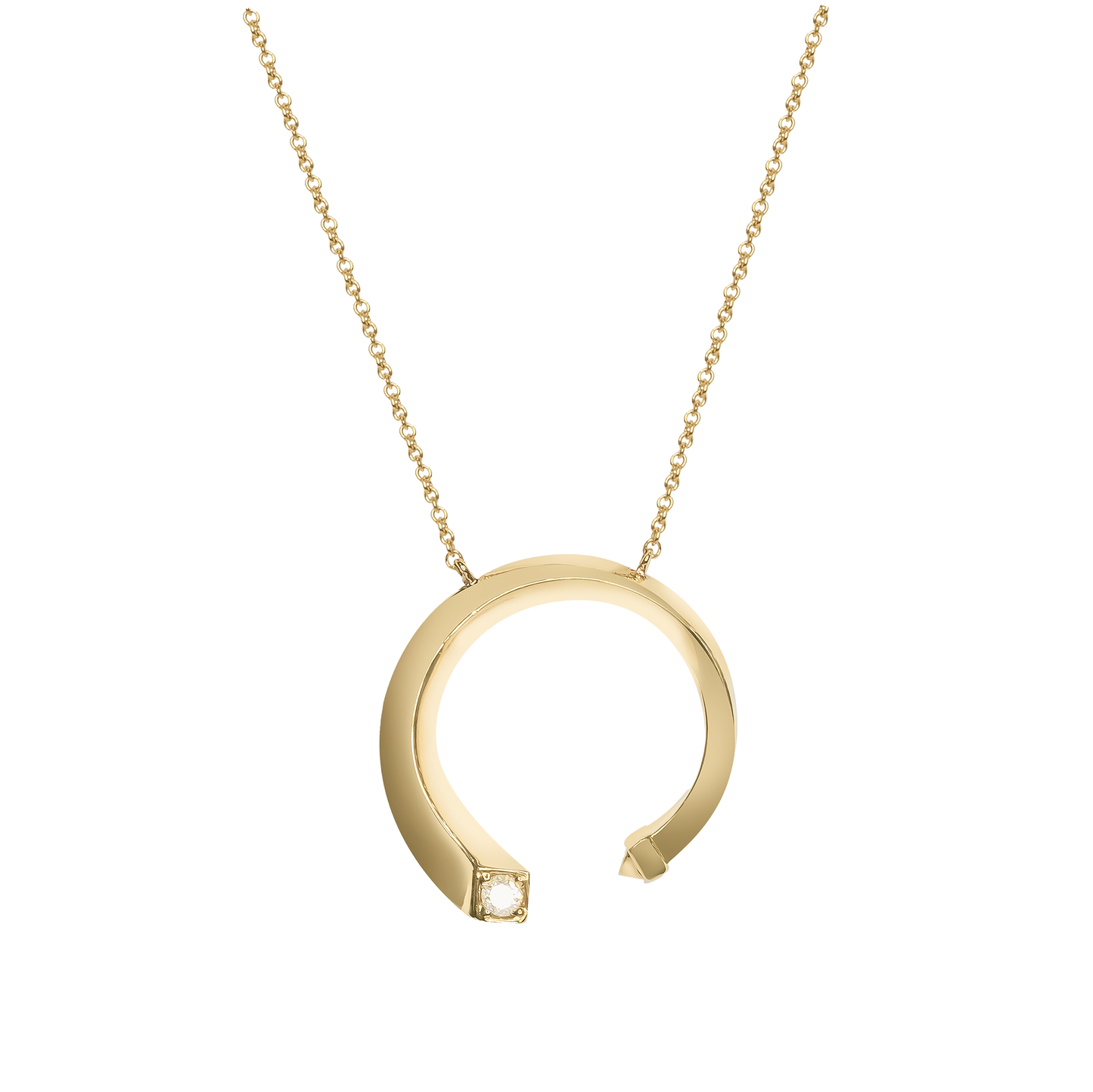 Lab-Grown Diamond Twist Open Pendant in 9ct Gold