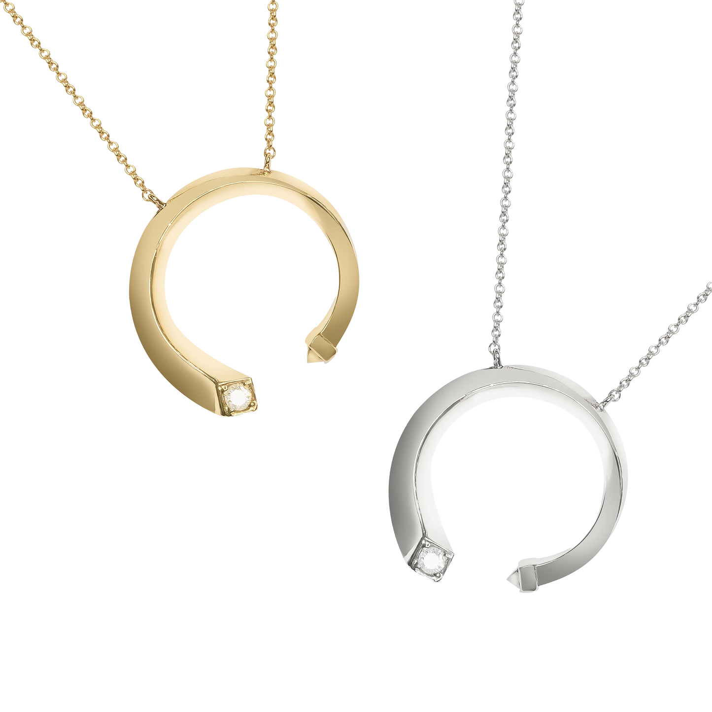 Lab-Grown Diamond Twist Open Pendant in 9ct Gold