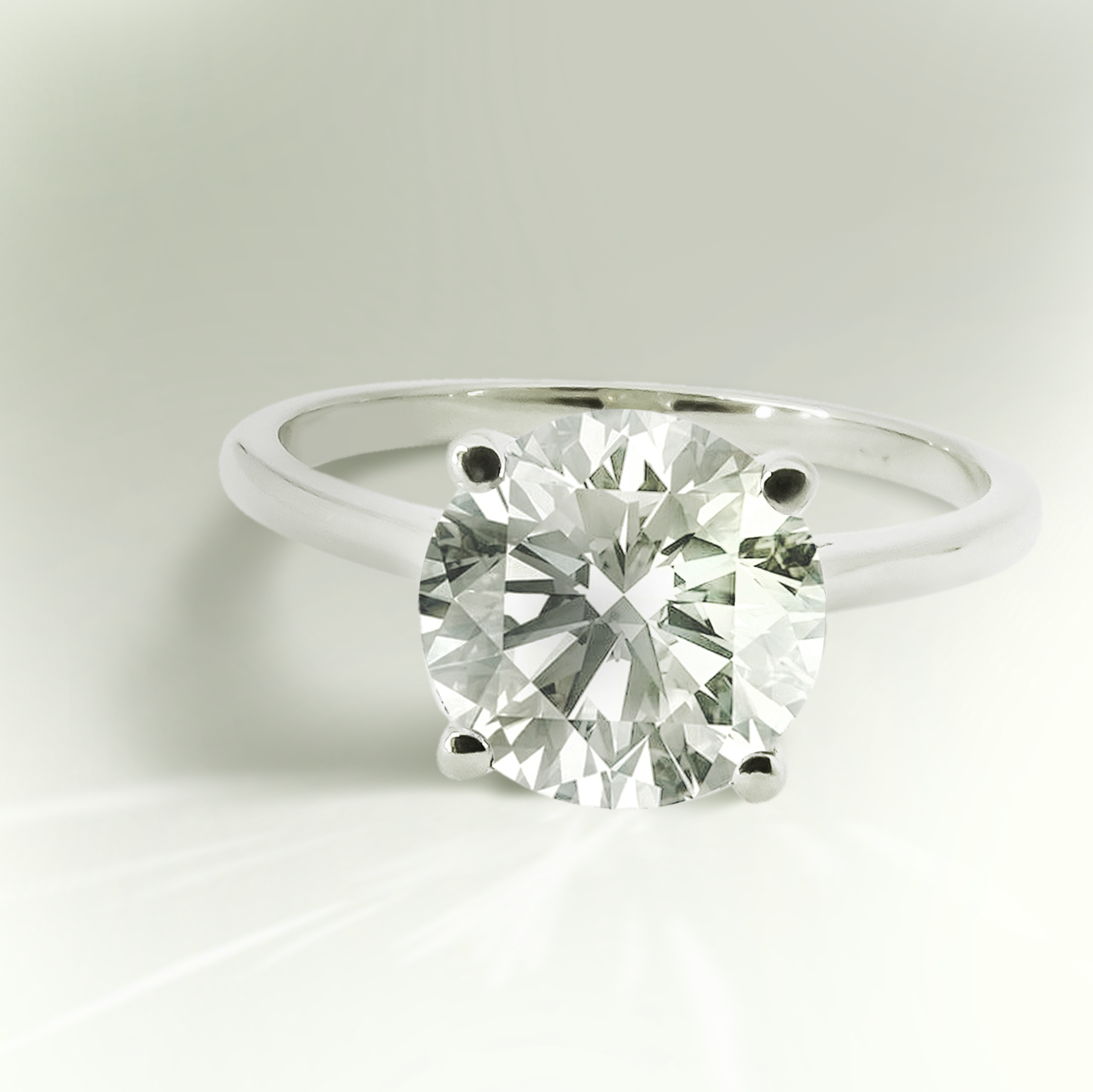 1.00ct Lab-Grown Diamond Solitaire Engagement Ring in 9ct White Gold