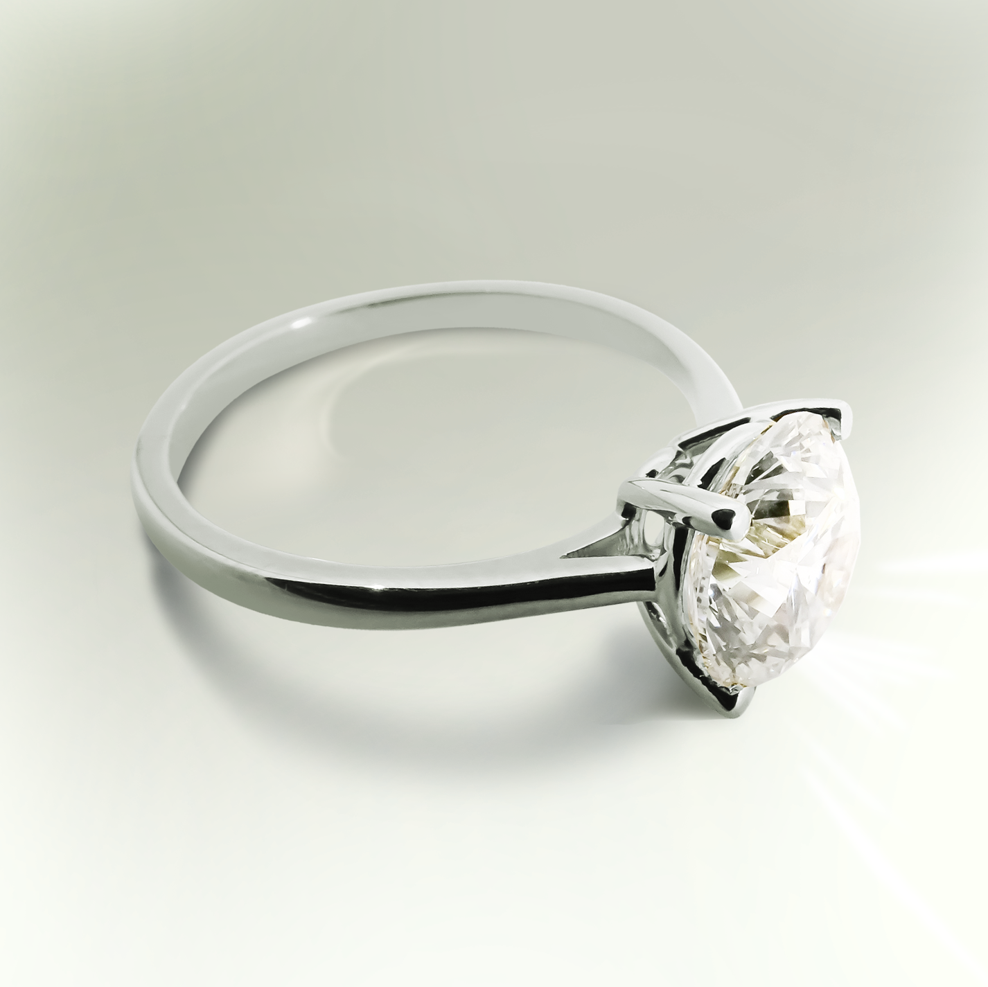 1.00ct Lab-Grown Diamond Solitaire Engagement Ring in 9ct White Gold