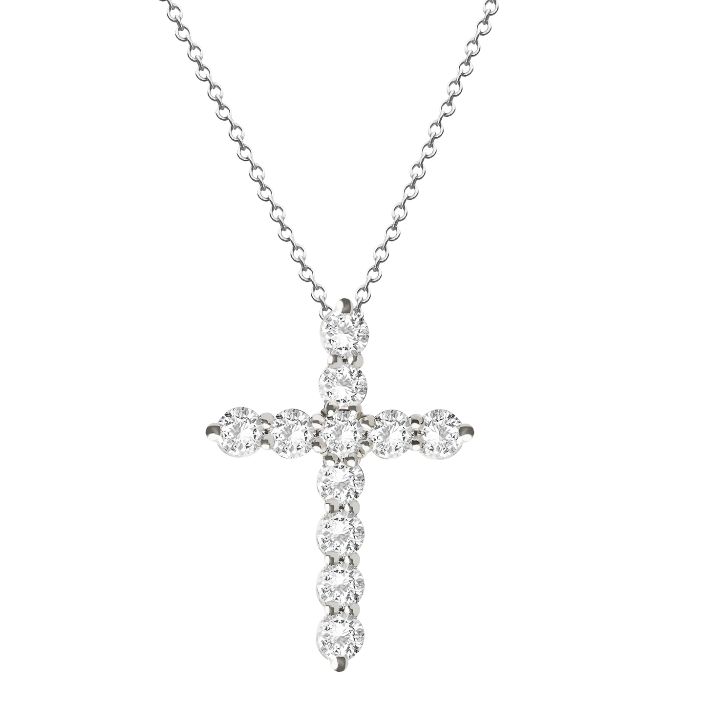 Cross Pendant with Lab-Grown Diamonds in 9ct Gold Range