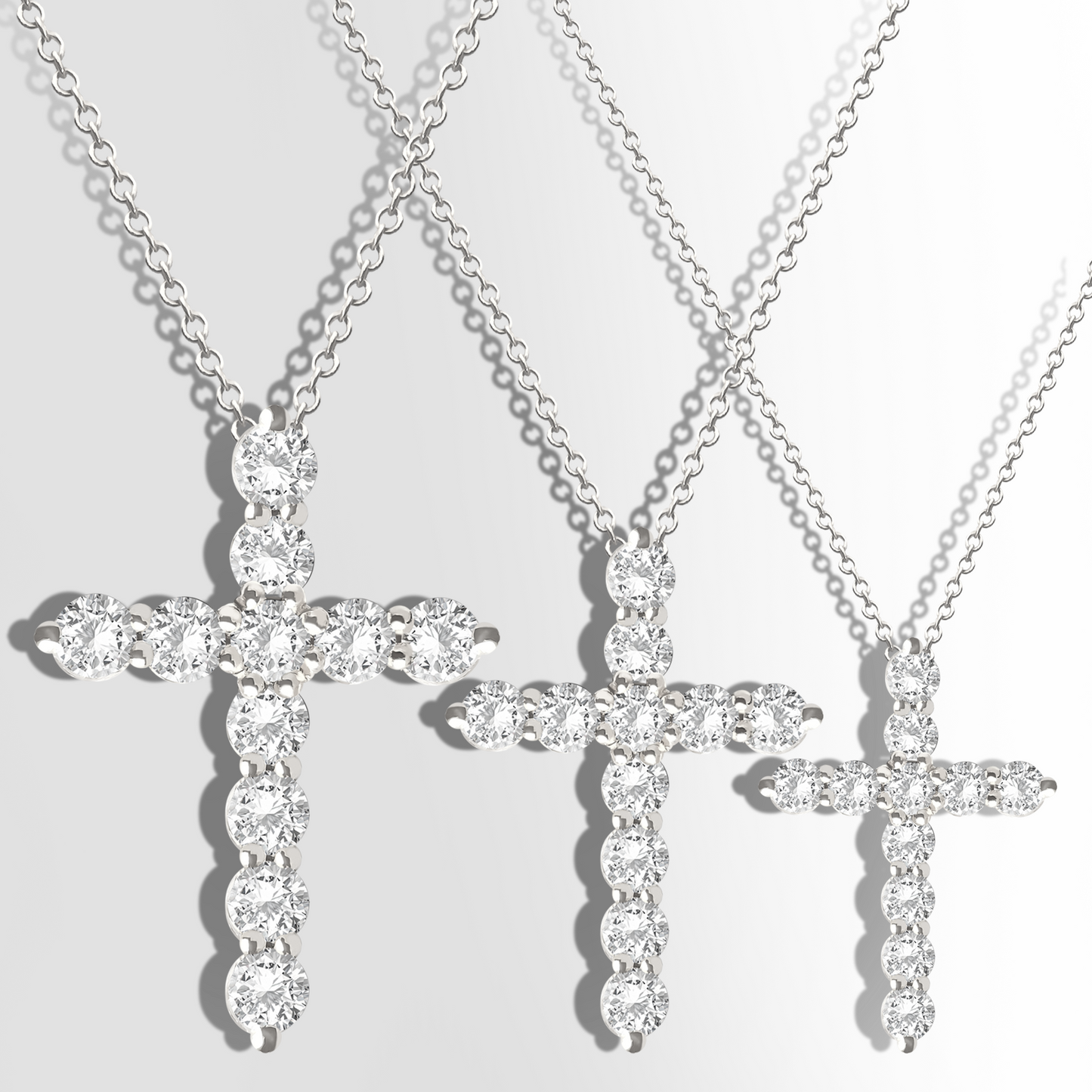 Cross Pendant with Lab-Grown Diamonds in 9ct Gold Range