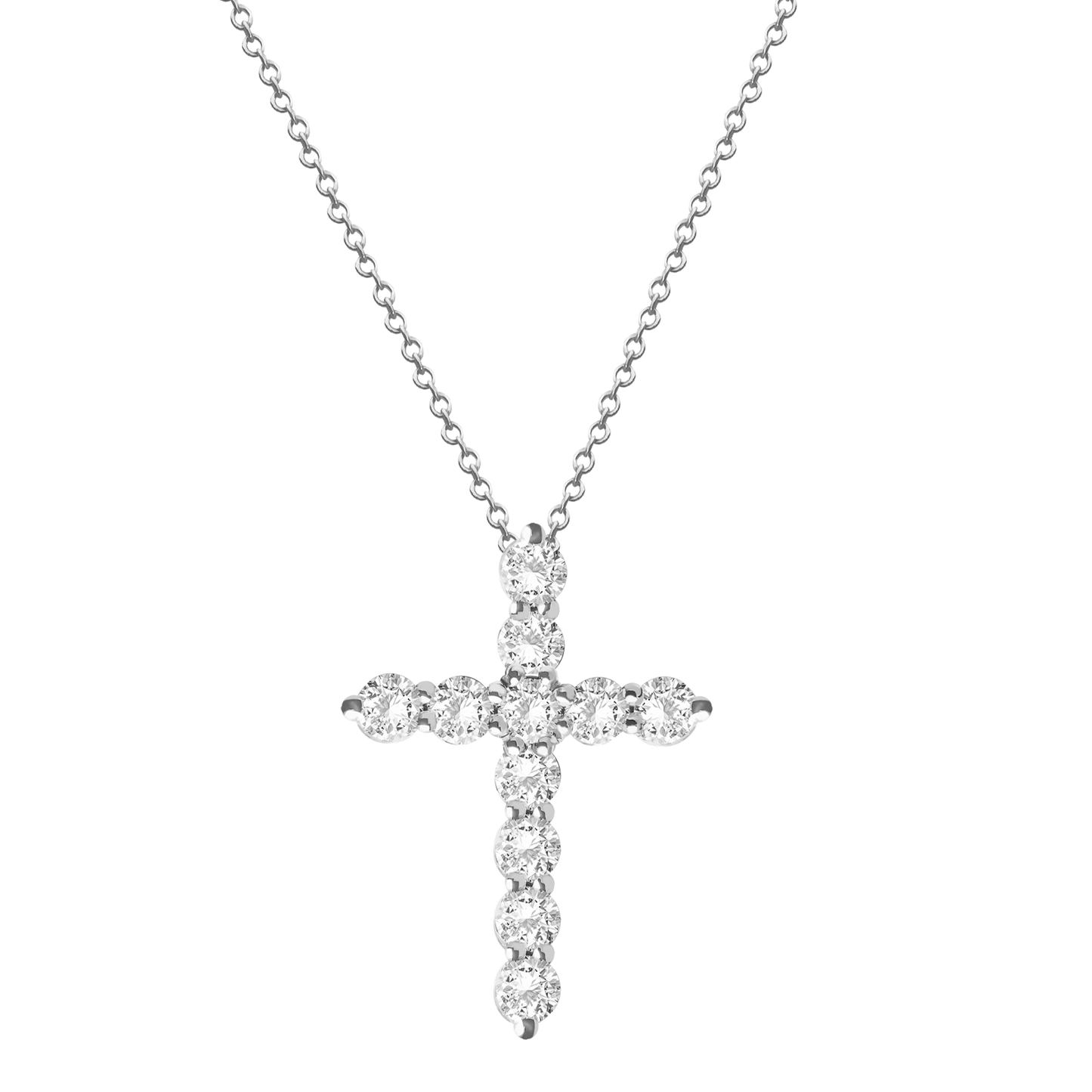 Cross Pendant with Lab-Grown Diamonds in 9ct Gold Range