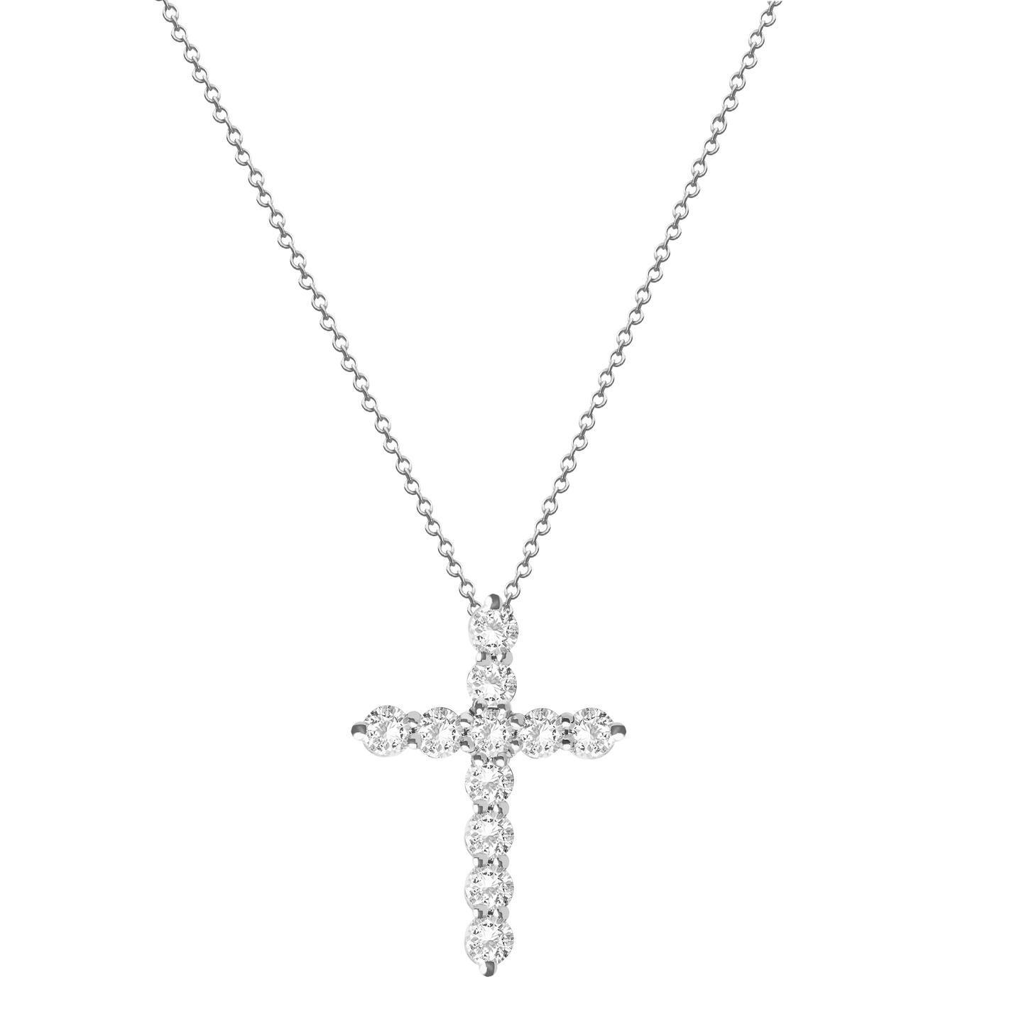 Cross Pendant with Lab-Grown Diamonds in 9ct Gold Range