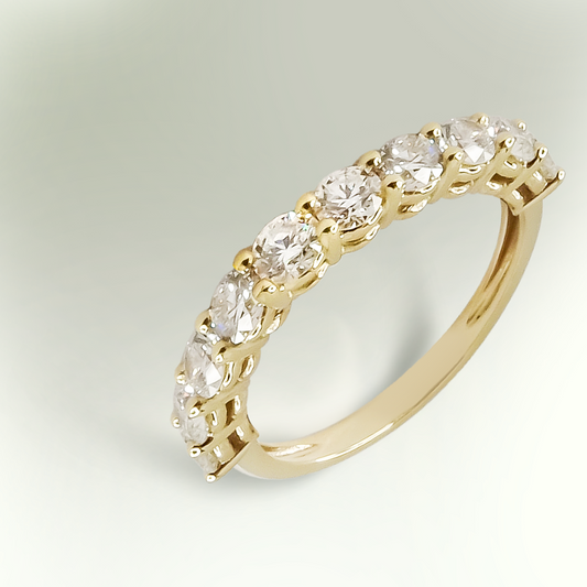 0.50ct Lab-Grown Diamond Half Eternity Band in 9ct Yellow Gold