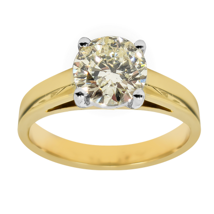 SALE: 1.46ct Natural Diamond Solitaire Engagement Ring in 18ct Yellow Gold