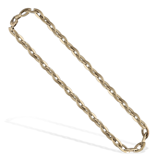 50cm Marquise Link Chain in 9ct Yellow Gold