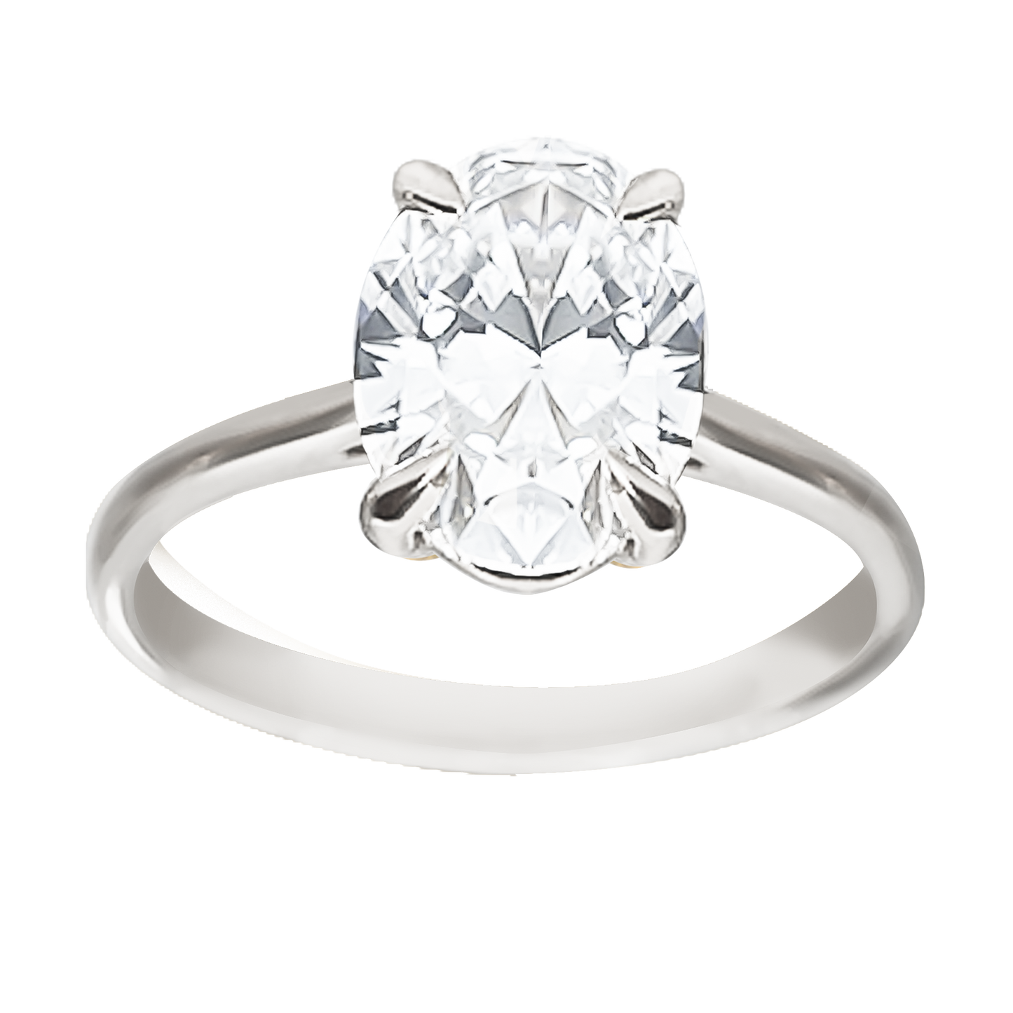 Lab-Grown Oval Diamond Engagement Ring in 9ct Gold