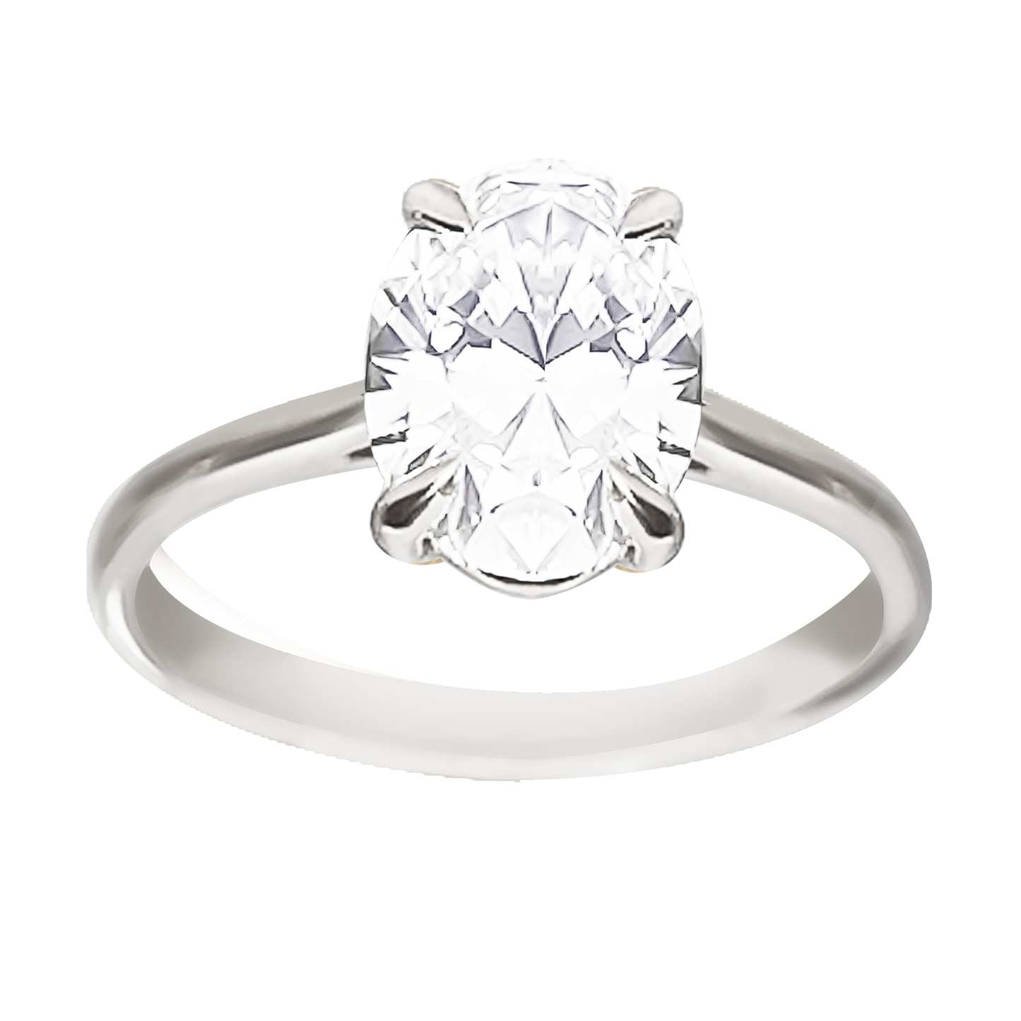 Lab-Grown Oval Diamond Engagement Ring in 9ct Gold