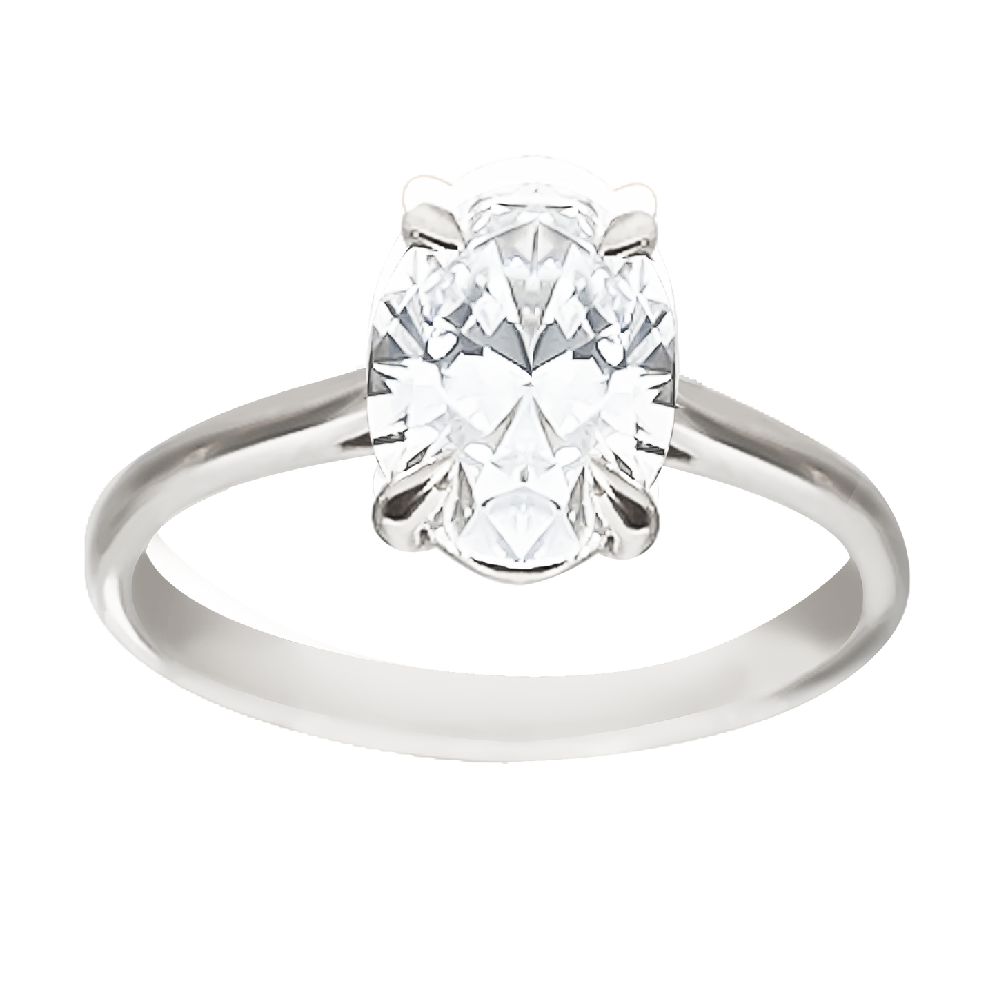 Lab-Grown Oval Diamond Engagement Ring in 9ct Gold