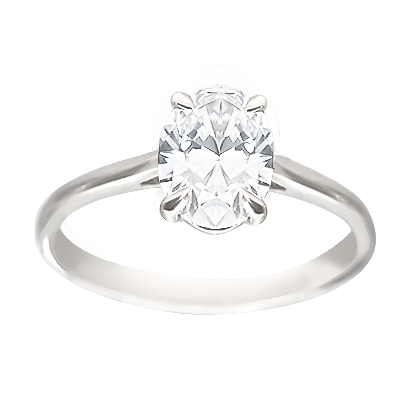 Lab-Grown Oval Diamond Engagement Ring in 9ct Gold