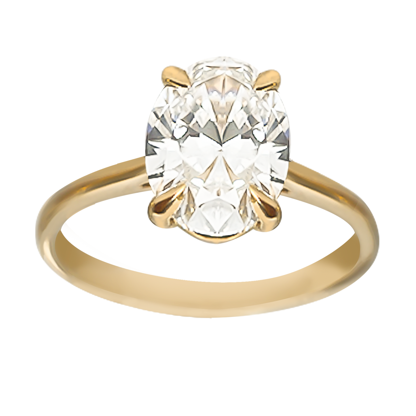 Lab-Grown Oval Diamond Engagement Ring in 9ct Gold