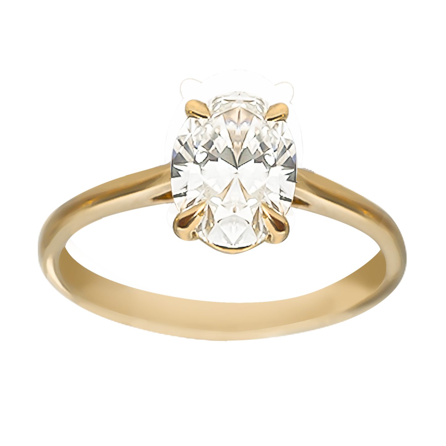 Lab-Grown Oval Diamond Engagement Ring in 9ct Gold