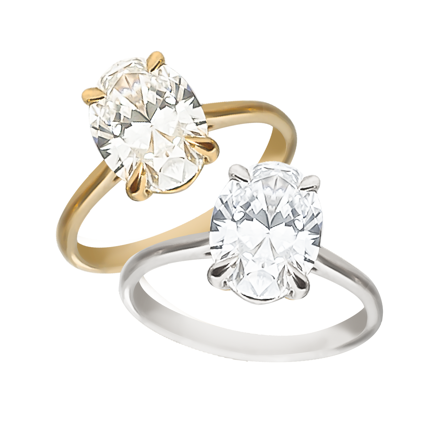 Lab-Grown Oval Diamond Engagement Ring in 9ct Gold