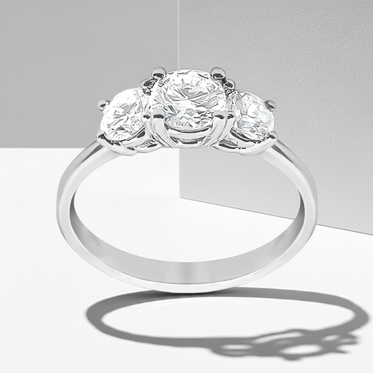 SALE: 1.00ct Lab-Grown Diamond Trilogy Engagement Ring in 9ct Gold