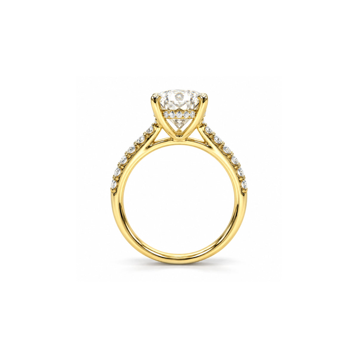 5.75ct 9ct Yellow Gold Oval Lab Grown Diamond Ring