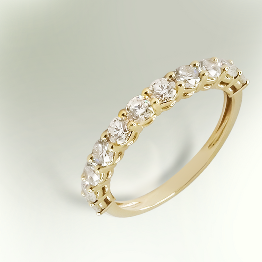 0.25ct Lab-Grown Diamond Half Eternity Band in 9ct Yellow Gold