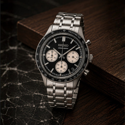 Gents Seiko Quartz Chronograph Watch with Tachymeter