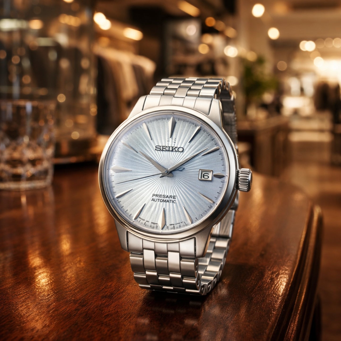 Seiko Presage Cocktail Time Rose Gold Men's Watch - SRPE19J1