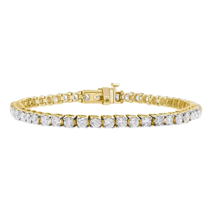 5.04ct Lab-Grown Diamond Tennis Bracelet in 9ct Yellow Gold