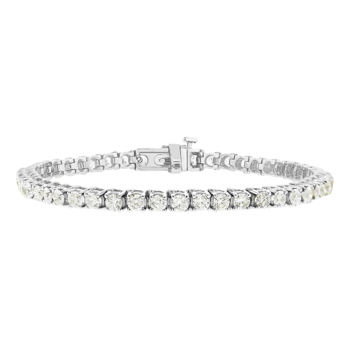 SALE: 4.83ct Natural Diamond Tennis Bracelet in 9ct White Gold