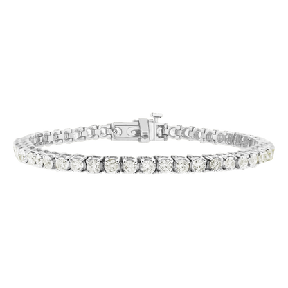 SALE: 4.83ct Natural Diamond Tennis Bracelet in 9ct White Gold