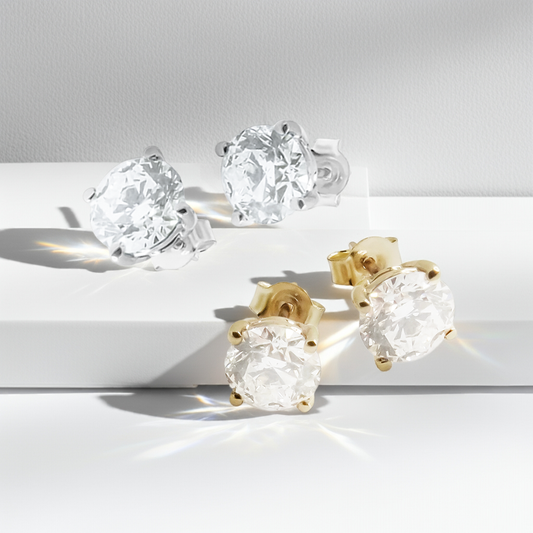 SALE: 0.50ct Lab-Grown Diamond Solitaire Studs in 9ct White Gold