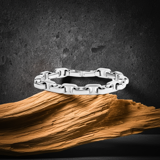 ARZ Steel 7mm Anchor Link Bracelet