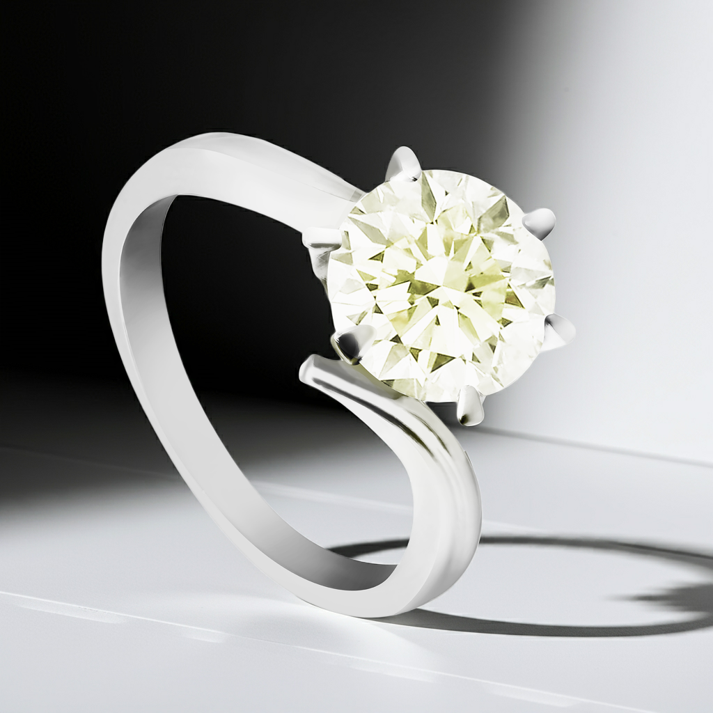 SALE: 1.96ct Natural Diamond Twist Ring in 18ct White Gold