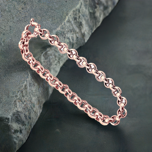 20cm Belcher Link Bracelet in 9ct Rose Gold