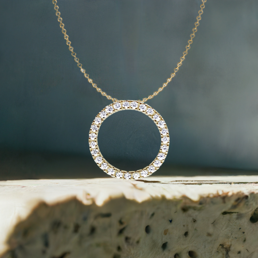 0.75ct Lab-Grown Diamond Circle of Life Pendant in 9ct Yellow Gold