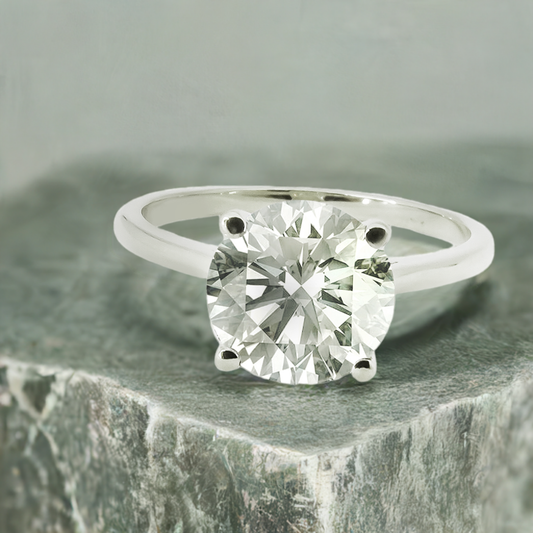 Lab-Grown Diamond Solitaire Engagement Ring in 9ct White Gold