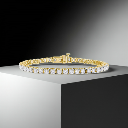 5.04ct Lab-Grown Diamond Tennis Bracelet in 9ct Yellow Gold