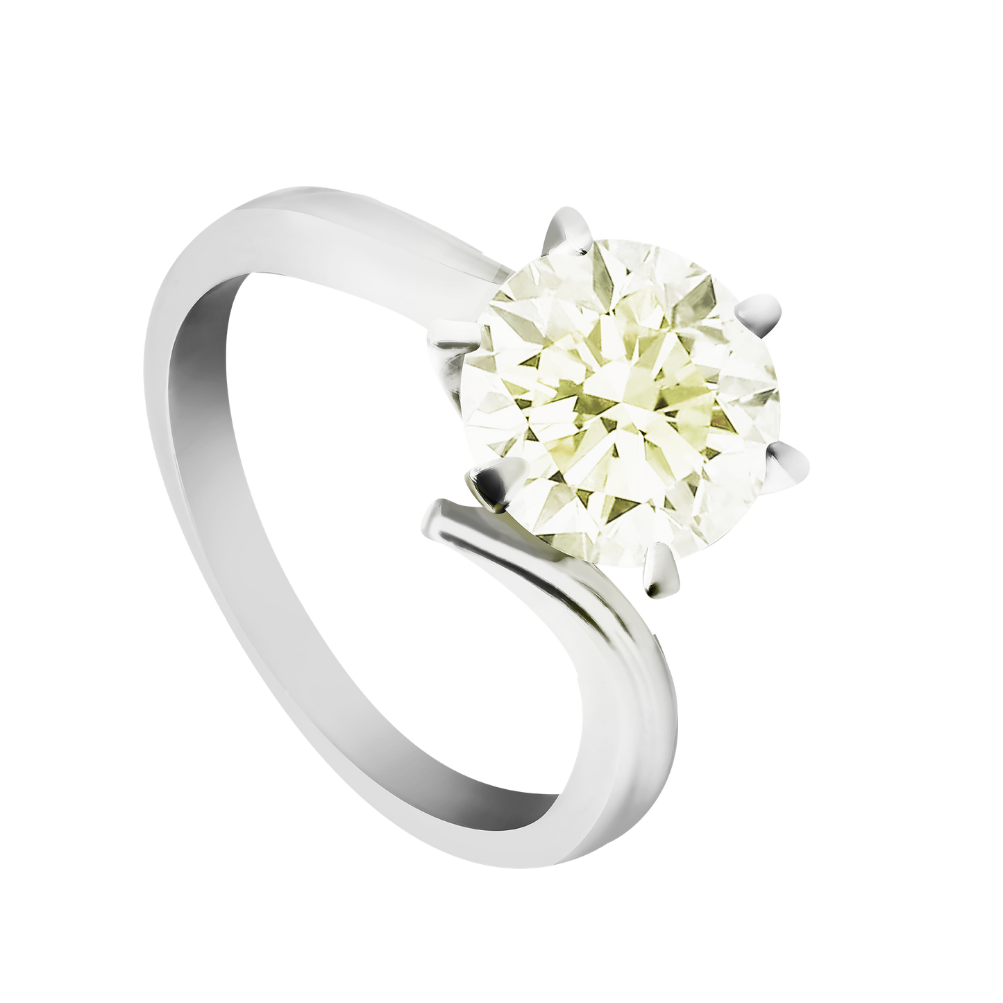 SALE: 1.96ct Natural Diamond Twist Ring in 18ct White Gold