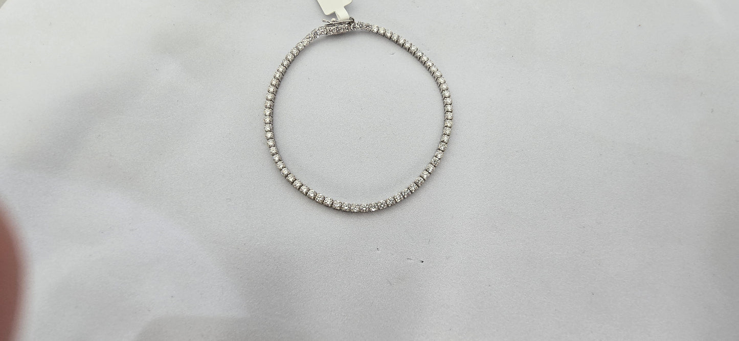 3.00ct Lab-Grown Diamond Eternity Tennis Bracelet in 9ct White Gold