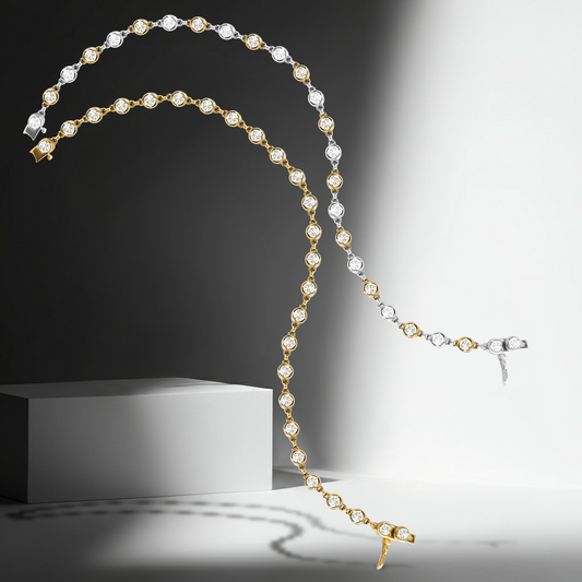 Lab-Grown Diamond Petite Tennis Bracelet in 9ct Gold