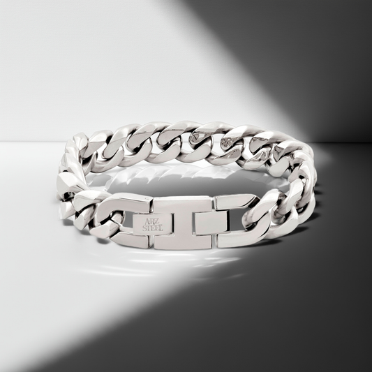 ARZ Steel 14mm Cuban Link Bracelet