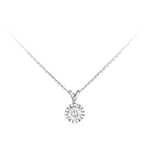 0.50ct Diamond Necklace in 18ct White Gold