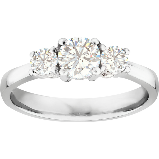 0.60ct Trilogy Ring in 18ct White Gold