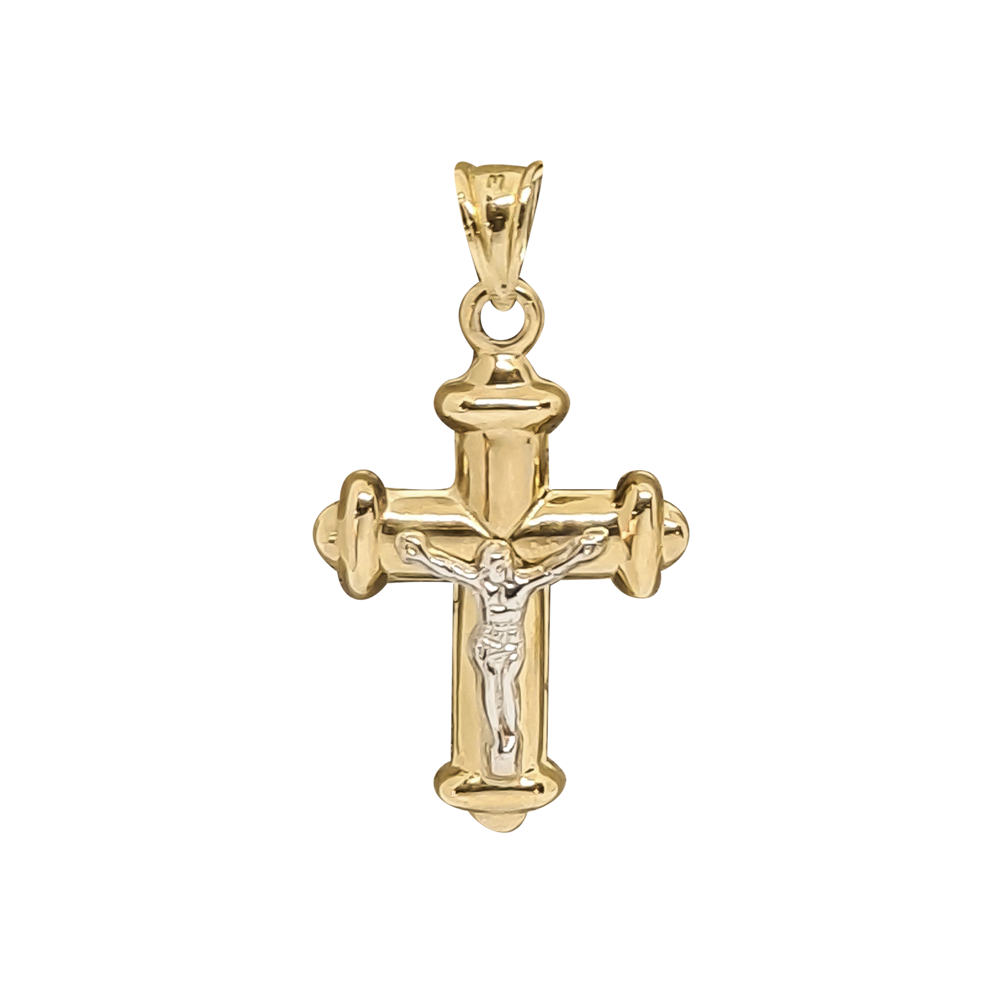 220mm Crucifix Pendant in 9ct Yellow Gold.