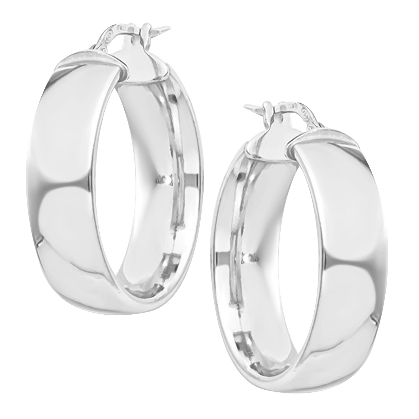 2.2cm White Hoop with in 9ct White Gold.